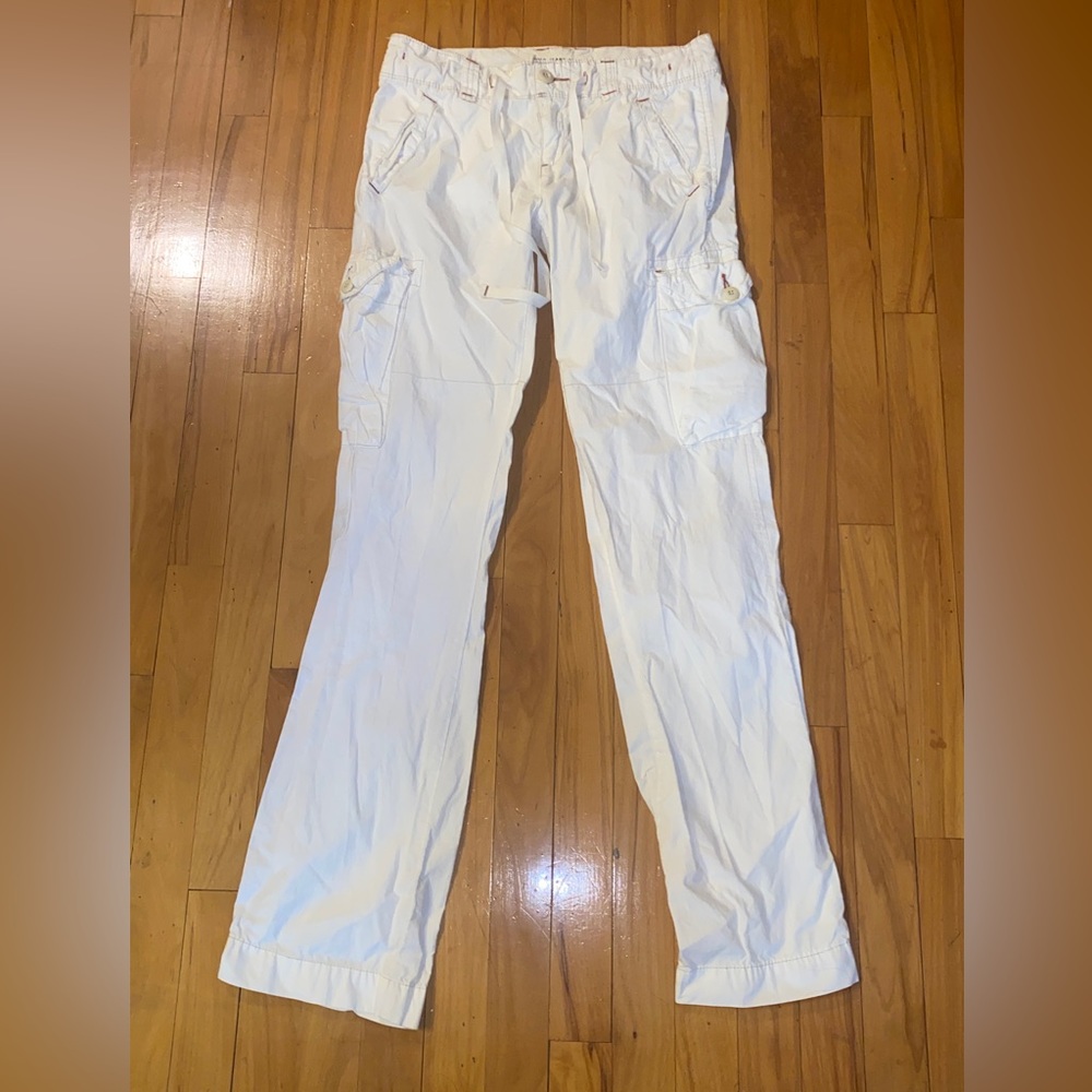 COPY - Polo Ralph Lauren N6 white cargo pants relax fit 100% cotton.